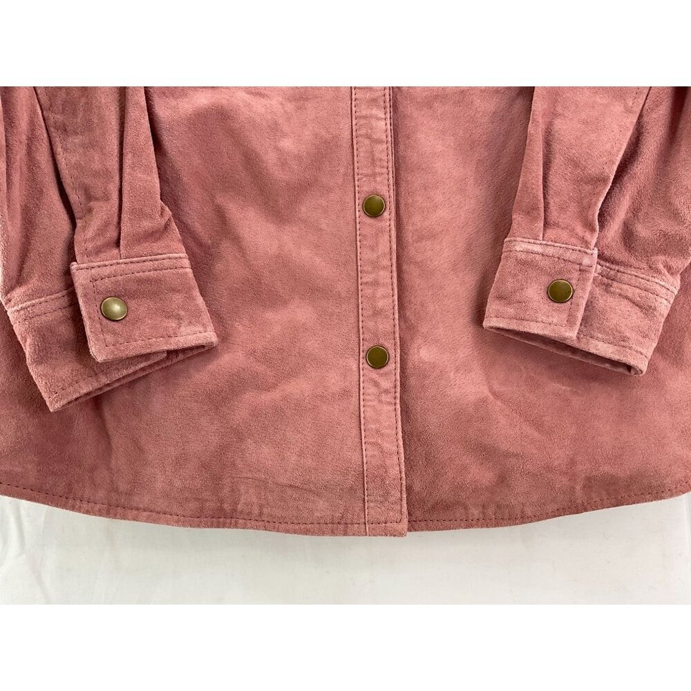 D&Co Womens XS Leather Jacket In Dusty Rose Pink With Polyester Lining - Picture 8 of 8
